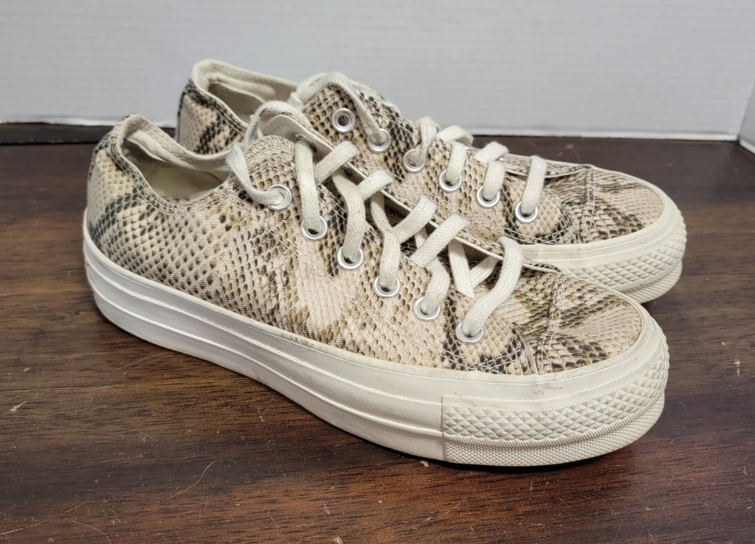 Converse Chuck Taylor All Star Snakeskin Lift Platform Sneakers