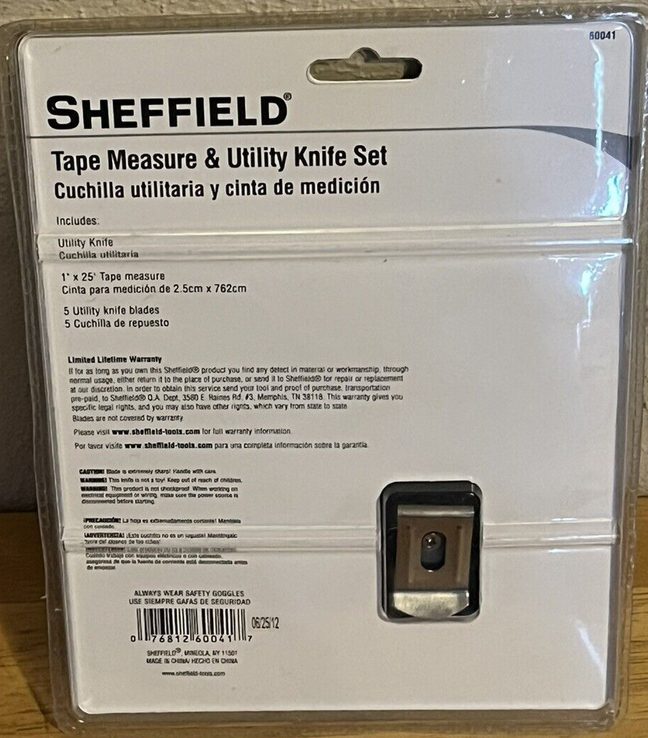 Sheffield Tape Measure And Utility Knife