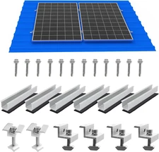 Solar Panel Mounting Brackets, Roof Mount Kit, Rails and Clamps Included for Thi