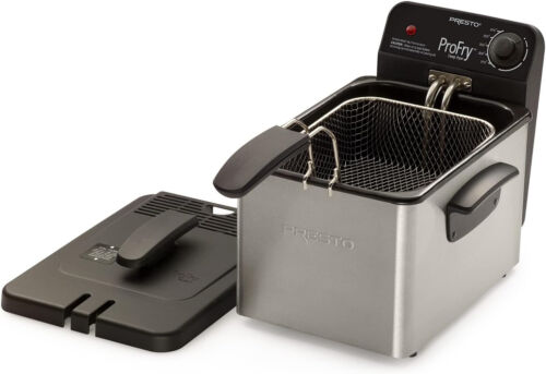 National Presto Stainless Steel Pro Fry Immersion Element Deep Fryer, Silver - Picture 2 of 8