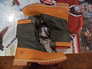 mixed media gaiter boots