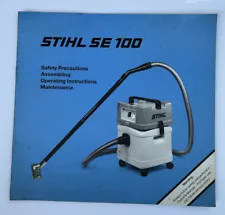Stihl SE 100 Vacuum Cleaner Sweeper Shop Vac Instruction Owner's Operator Manual