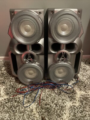 JVC SP-HXZ1 Twin Hyper Power Drive Subwoofers, Speakers Pair 55