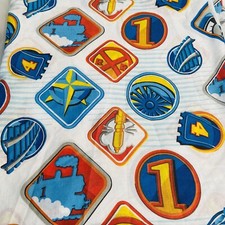 Thomas the Tank Engine Flat  Fitted Sheet Set Size Twin No Pillowcases EUC