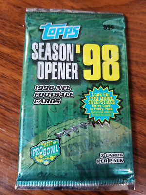 1998 Topps Season Opener football (Single 7 card pk lots) - Manning, Moss RC??