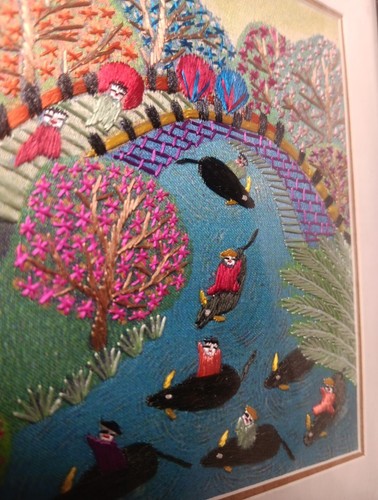 Chinese Embroidery Painting Framed Handmade Traditional Artwork - Picture 3 of 13