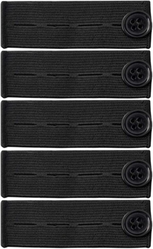 5Pcs Adjustable Elastic Button Extender Waist Extenders Waistband for Jeans Pant - Picture 7 of 12