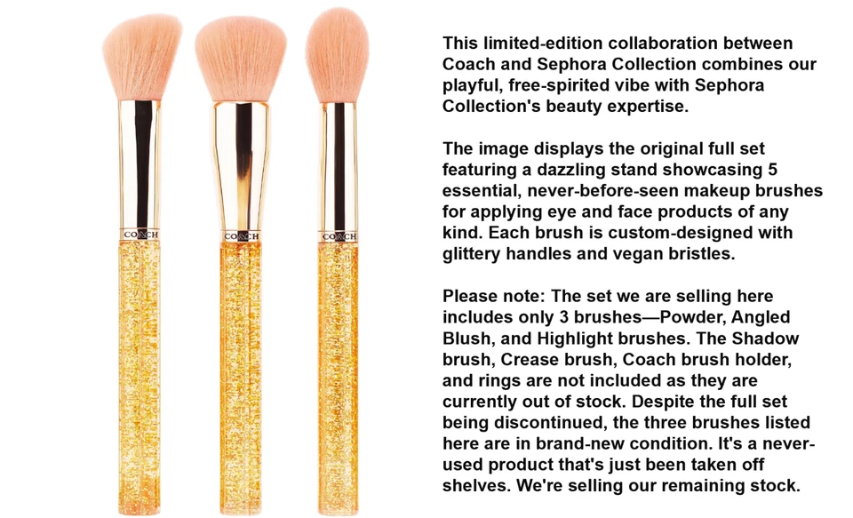 Coach X Sephora Collection Limited Edition set of 3, NEW! Authentic 100% - Image 3 of 4