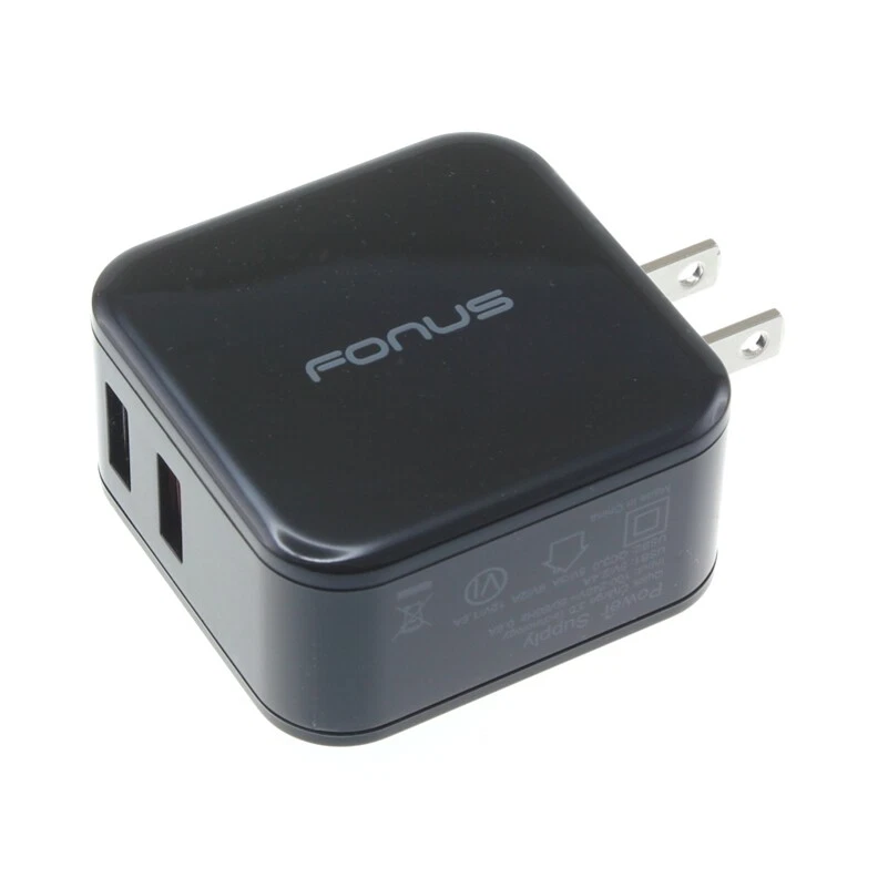 Cargador doméstico rápido de 2 puertos 30 W con cable tipo C cable USB de 10 pies para teléfonos tabletas Foto 4 de 4