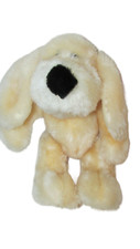 Dandee cream plush puppy dog big plush black nose round fluffy tail