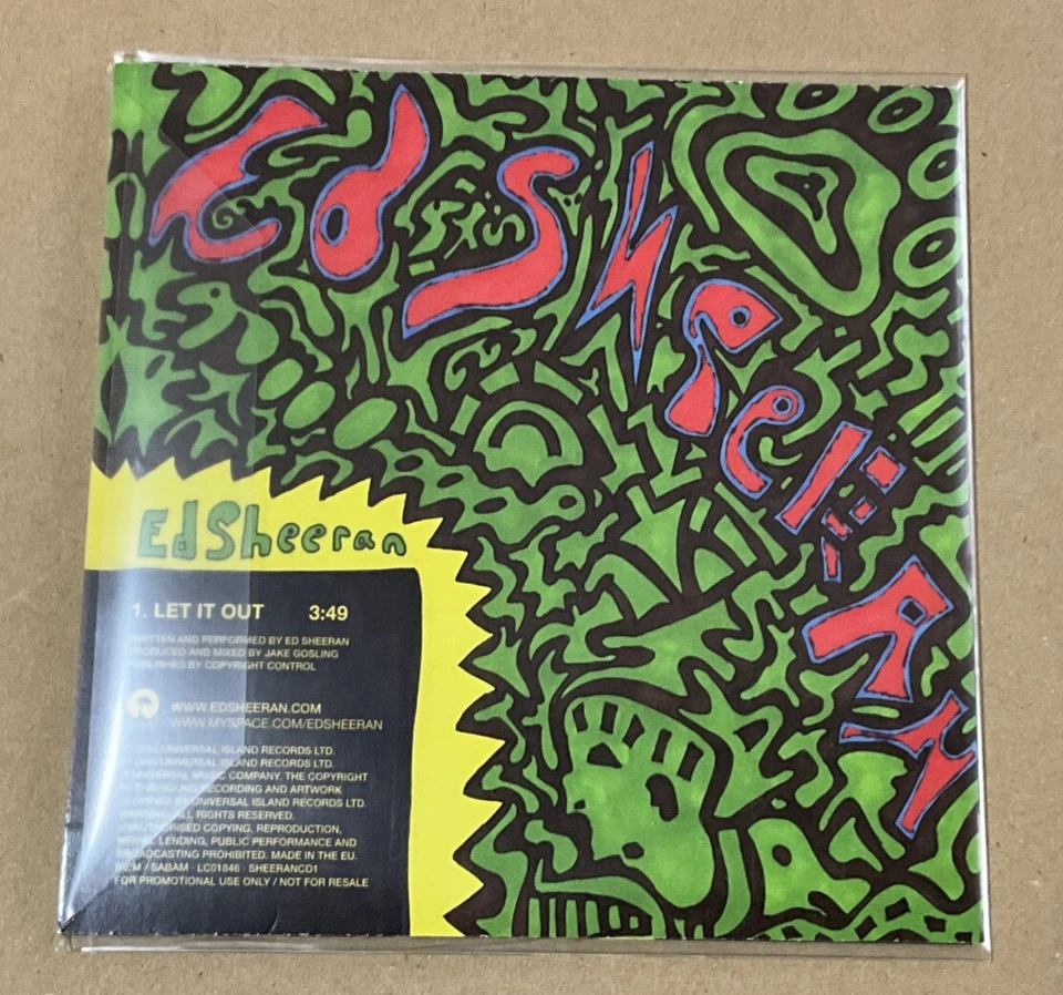 Ed Sheeran - Let It Out UK Promo Cd In Card Sleeve Ultra Rare Very Early Release Foto 3 de 3