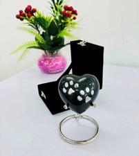 Small heart cremation urn for human ashes - premium box and heart urn standard -
