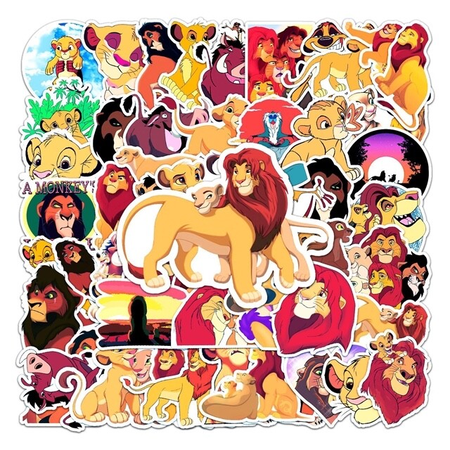 10 Pcs Lion King, Samba, Nala Stickers | Laptop, Water Bottl