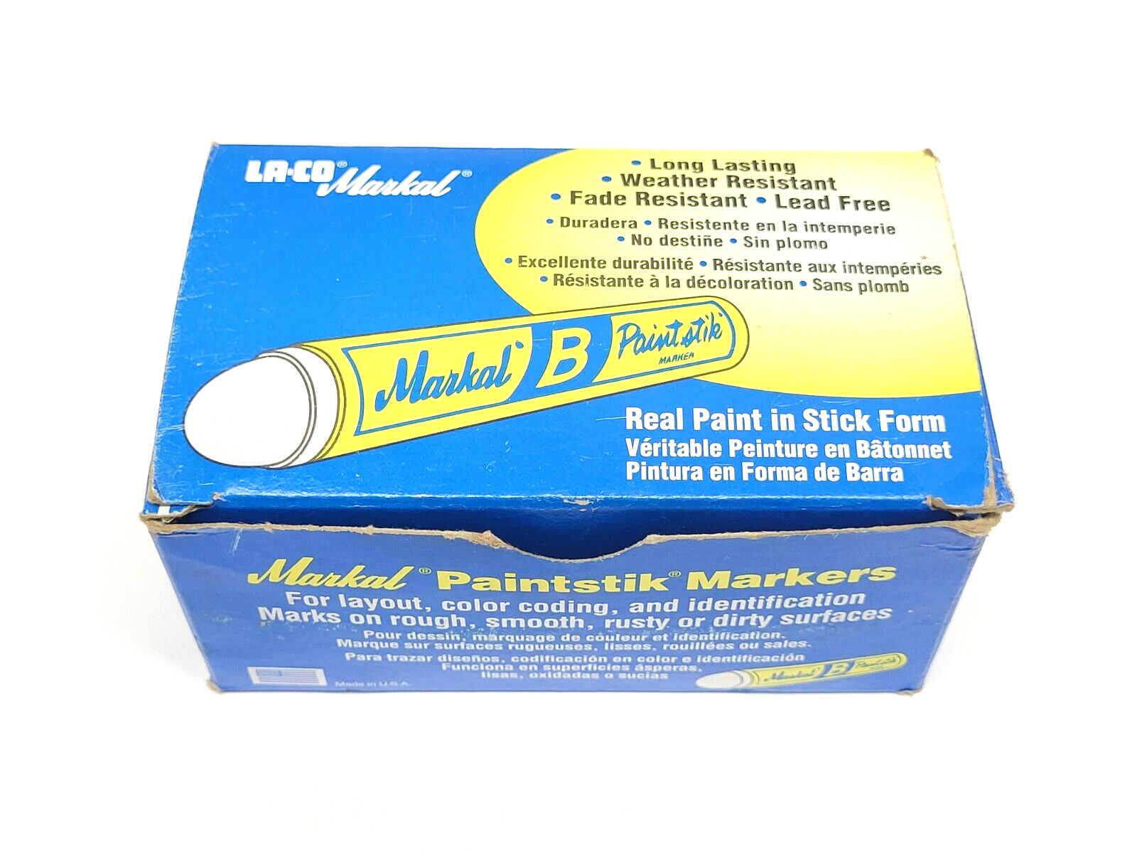 Markal Paintstik Markers Original B Solid Paint 2 Red 4 Black 4 White LOT OF 10