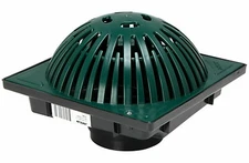 Reln VORTEX UNI-PIT WITH ATRIUM GRATE 200mm Built In Debris Collector, Green