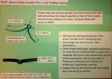 Mortice/ Rim Door lock handle feather spring 5/16" (8mm) wishbone (other Sizes)