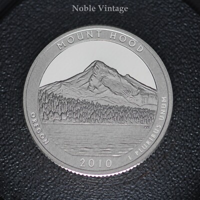 2010 S Proof Mount Hood ATB Quarter - From a Clad Proof Set - Light Toning Lot A
