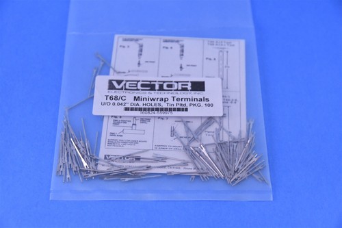 100 Vector Electronics T68/C Wire-Wrap Terminals Breadboarding or Prototyping