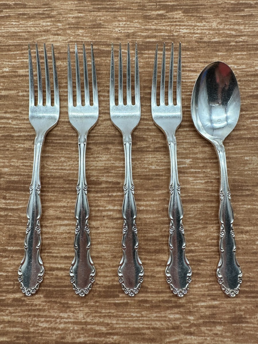 1881 Rogers Oneida Ltd Silverplate FLIRTATION Dinner Forks Tablespoon