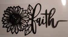 faith sunflower vinyl decal
