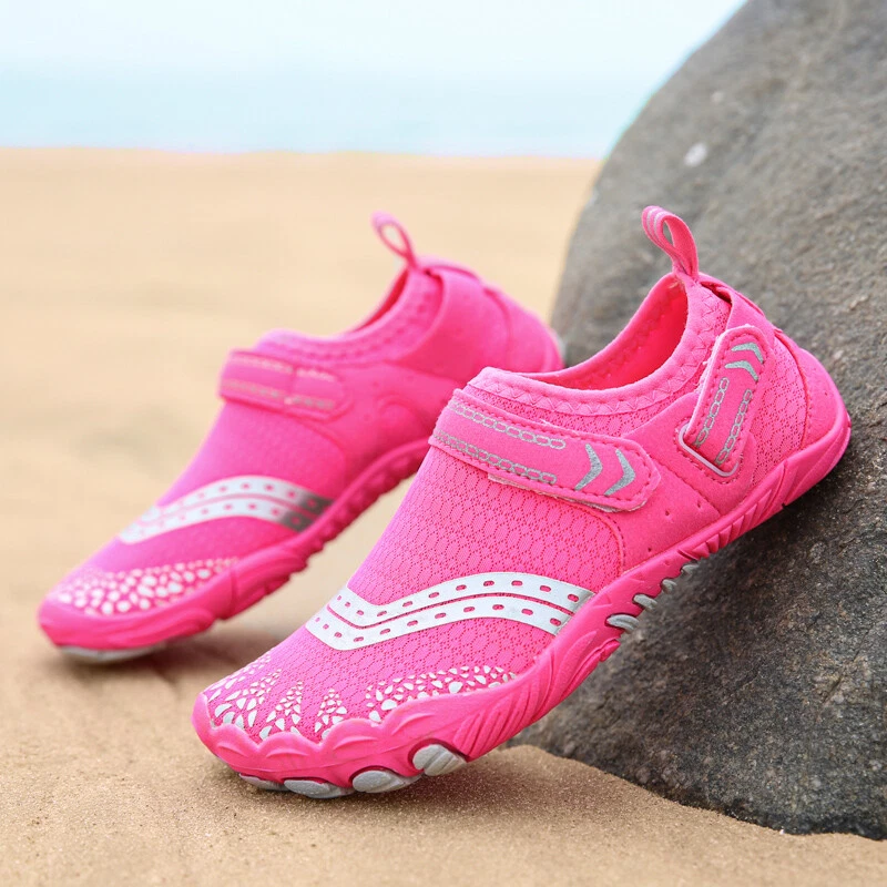 Kids Quick Dry Water Shoes Boys Girls Lightweight Non-slip Barefoot Swim Sport - Image 3 of 4