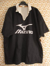 Maillot Rugby Mizuno Noir 90'S Retro Shirt Entrainement Vintage Jersey - XXL