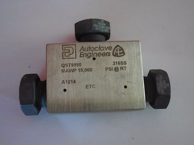 NEW QST9990 PARKER/AUTOCLAVE ENGINEERS MEDIUM PRESSURE TEE FITTING , 316SS , 