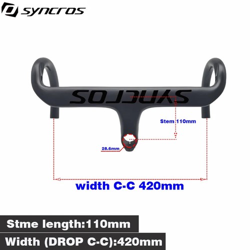 Carbon Road Bike Handlebar UD Matt Bicycle Ultra Light Integrated Handlebars - Picture 41 of 47