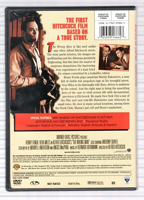 THE WRONG MAN - DVD - HITCHCOCK - HENRY FONDA - VERA MILES