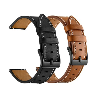 #ad 20mm 22mm Classic Genuine Leather Watch Band Strap Quick Release Wristband $4.99
