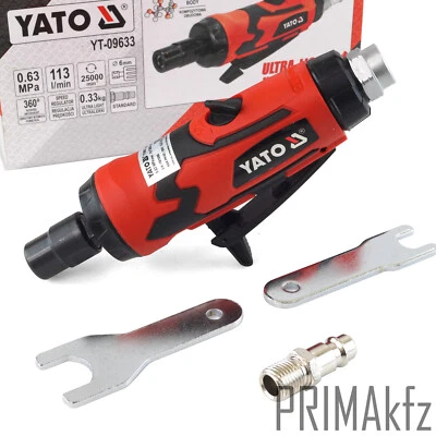 YATO YT-09633 Druckluft Mini Stabschleifer gerade Schleifer 6mm Schleifgerät