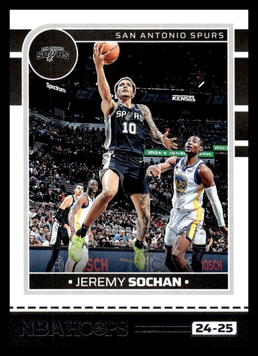 2024-25 Panini NBA Hoops 167 Jeremy Sochan, San Antonio 2024-25 Panini NBA Hoops 167 Jeremy Sochan, San Antonio