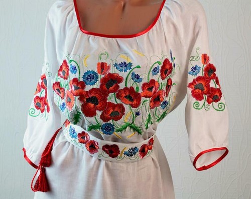 Machine embroidery Digital pattern. Poppies and Cornflowers. - Picture 4 of 6