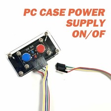 PC Case Power Desktop Computer Supply OFF/ON Reset Button Switch with LED Lights