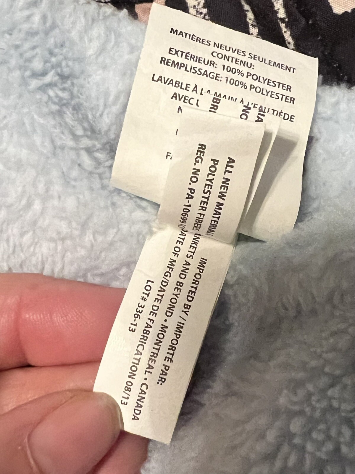 Blankets and Beyond Security Lovey Rosette Blue Bear Baby Blanket