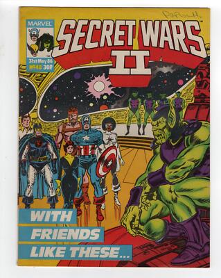 1985 MARVEL SUPER HEROES SECRET WARS II #3 AVENGERS #259 COVER KEY RARE UK