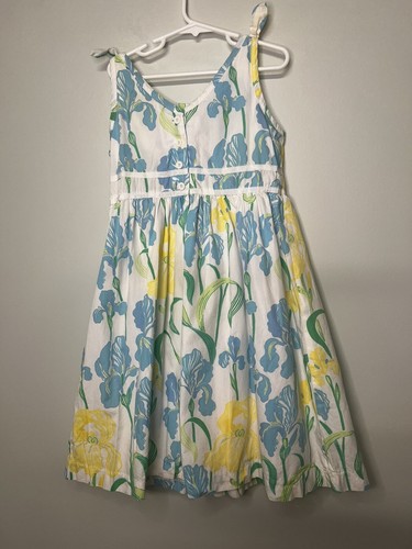 Lilly Pulitzer Tank Dress Youth Size 8 Multi Floral Sleeveless Round Neck Button - Picture 2 of 6