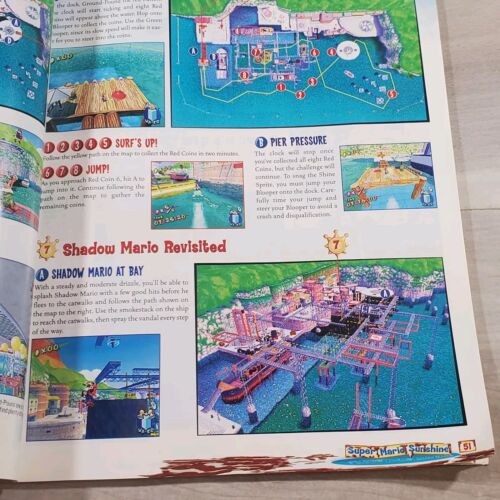Gamecube SUPER MARIO SUNSHINE Nintendo Power Player's Guide Libro di strategia - Foto 11 di 14