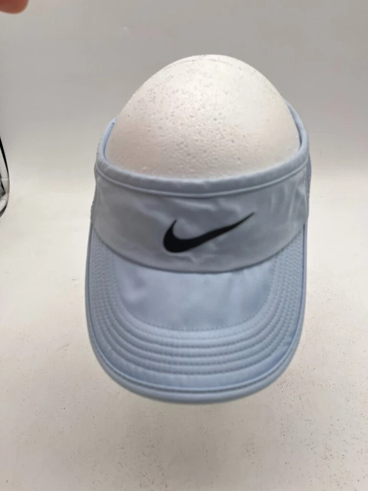 Nike Women's Blue Visor Featherlight Adjustable Golf Tennis Dri-Fit Hat - Image 2 of 4