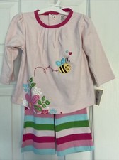 Carters Just One Year 2pc Set Girls Size 6m