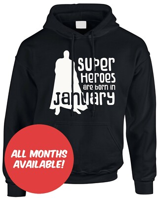 Superheld Born In Herren Herren Hoody Kapuzenpullover Geburtstag jeden Monat Held Papa cooles Geschenk