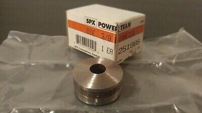 SPX Power Team Die Flat 20 Ton Round 3/8"  For HP20 Hydraulic Punches