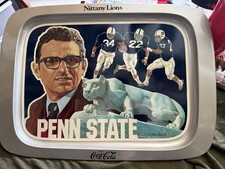 Vintage 1976 Penn State Nittany Lions Football Joe Paterno.Enjoy Coca- Cola Tray