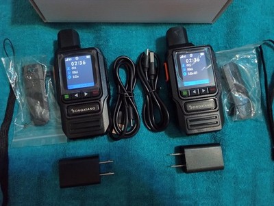 Pair Of 4G Wireless Wifi Radio Walkie Talkie With Sim Card 5000km Range POC 