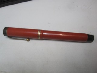 PARKER 5 1/2" LONG ORANGE DUOFOLD FOUNTAIN PEN