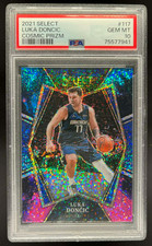 202 PANINI SELECT LUKA DONCIC COSMIC PRIZM SSP PSA 10 GEM MINT