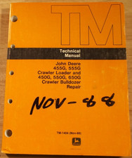 John Deere 450g 455g 550g 555g 650g Dozer Technical Service Repair Manual Tm1404