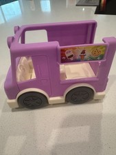 Fisher Price Little People PURPLE ICE CREAM TRUCK DELIVERY VEHICLE for Town