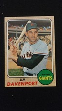 1968 Topps Baseball card # 525 Jim Davenport   ( G to VG )