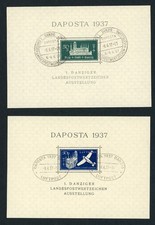 Danzig Block Nummer 1a + 2a gestempelt Sonderstempel